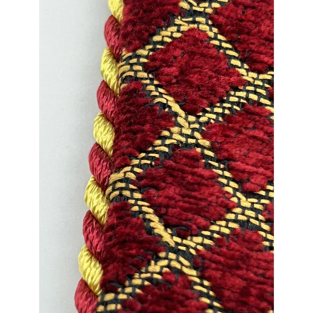 Dillards Trimmings Embroidered Christmas Stocking 21” Tassel Velvet VTG